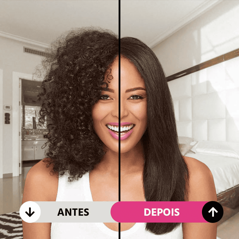 Pente Alisador Sync Hair 5 em 1 Sem Fio - Cabelos Lisos e Sem Frizz em Segundos