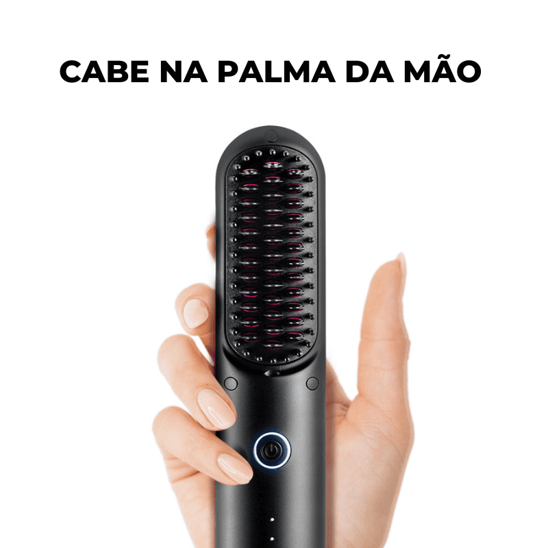 Pente Alisador Sync Hair 5 em 1 Sem Fio - Cabelos Lisos e Sem Frizz em Segundos