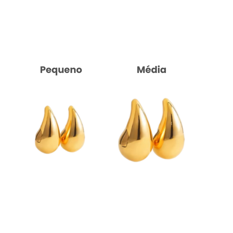Brincos Lágrima Dourada Teardrop | Compre 1 Leve 2