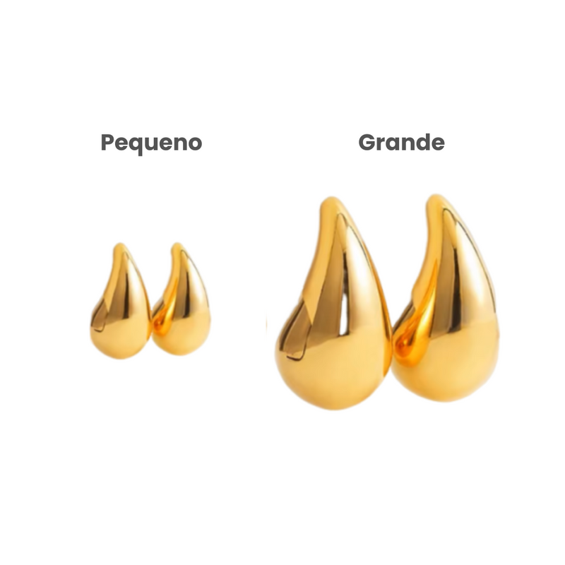 Brincos Lágrima Dourada Teardrop | Compre 1 Leve 2