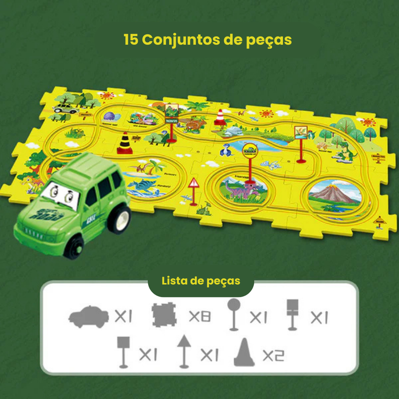 Conjunto de Pista de Carro Para Crianças PuzzleRacer™
