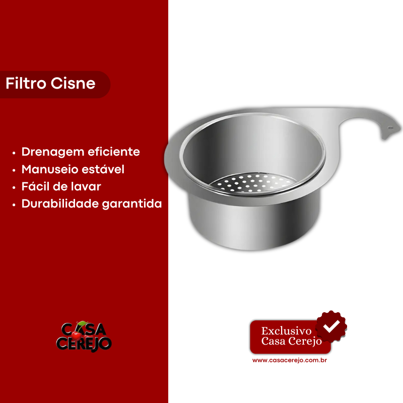 Filtro Cisne Cerejo • Coleta Inteligente Para sua Pia