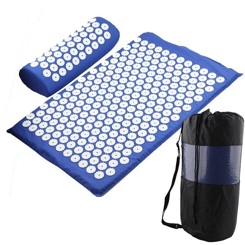 Tapete Massageador e Almofada de Acupressão RelaxMat Premium + Bolsa