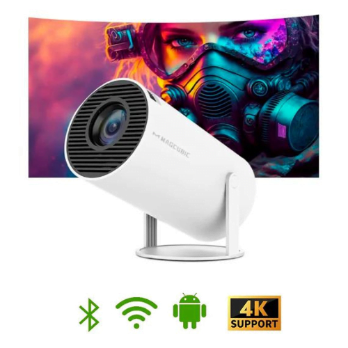 Mini Projetor Cinema 4K HDMI Wi-Fi Bluetooth