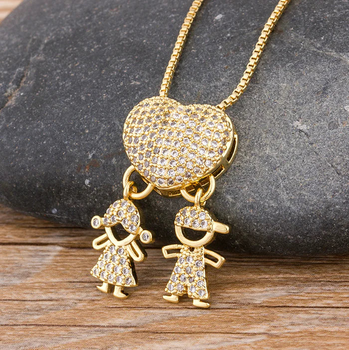 Colar Amor de Mãe Banhado a Ouro 18k